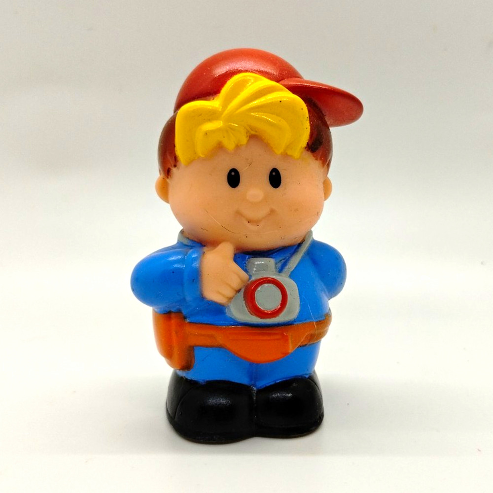 3" Boy Figure with Red Hat and Camera - Unbranded